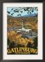 Gatlinburg, Tennessee Town Scene, C.2008 by Lantern Press Limited Edition Print
