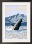 Yukon, Canada - Humpback W/ Mountains, C.2009 by Lantern Press Limited Edition Print