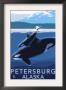 Orca And Calf - Petersburg, Alaska, C.2009 by Lantern Press Limited Edition Print