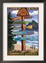 Cannon Beach, Oregon Destinations Sign, C.2009 by Lantern Press Limited Edition Pricing Art Print