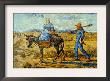 Morning With Farmer And Pitchfork; His Wife Riding A Donkey And Carrying A Basket by Vincent Van Gogh Limited Edition Print