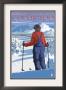 Skier Admiring - Steamboat Springs, Colorado, C.2008 by Lantern Press Limited Edition Print