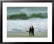 California, Couple Watching High Surf by Pat Canova Limited Edition Pricing Art Print