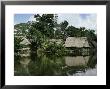 Building On Stilts Reflected In The River Amazon, Peru, South America by Sybil Sassoon Limited Edition Pricing Art Print