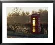 Red Telephone Box On A Frosty Morning, Snelston, Hartington, Derbyshire, England, Uk by Pearl Bucknall Limited Edition Print