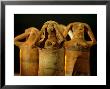 Clay Statuettes Of Mourner, Bahariya Museum, Bahariya Oasis, Valley Of The Golden Mummies, Egypt by Kenneth Garrett Limited Edition Print