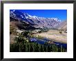 Gilgit River Cutting Through The Cultivated Valley With Mountains In The Background, Phander by Lindsay Brown Limited Edition Print