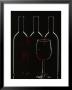 Silhouette Of Three Red Wine Bottles And One Red Wine Glass by Walter Cimbal Limited Edition Pricing Art Print