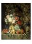 Still Life With A Basket Of Flowers, Grapes by Antonie Rietveld Limited Edition Print