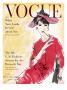 Vogue Cover - April 1958 by Rene R. Bouche Limited Edition Print