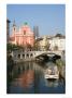 Ljubljanica River With Presernov Trg In Background, Ljubljana, Slovenia by Jonathan Smith Limited Edition Print