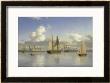 Sailing Vessels Off Kronborg Castle, Sweden, 1880 by Carl Emil Baagoe Limited Edition Print