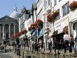 Market Jew Street, With Market House And Statue Of Inventor H. Davy At Far End, Penzance, England by Brigitte Bott Limited Edition Pricing Art Print