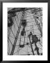 View Looking Up Derrick During Oil Drilling Operations Off Louisiana Coast by Margaret Bourke-White Limited Edition Print