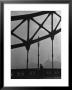 London Bobby In His Wartime Tin Helmet Patrolling The Tower Bridge by Carl Mydans Limited Edition Print