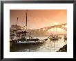 Porto Wine Carrying Barcos, River Douro And City Skyline, Porto, Portugal by Michele Falzone Limited Edition Print