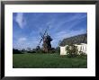 Landscape With Wooden Windmill And Two Houses In The Village Of Kvarnbacken, Oland Island, Sweden by Richard Nebesky Limited Edition Print