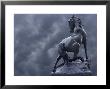 Horse Sculpture Against Storm Clouds At Entrance Of Musee D'orsay, Paris, France by Jim Zuckerman Limited Edition Print