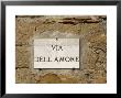 Street Sign, Pienza, Val D'orcia, Tuscany, Italy, Europe by Angelo Cavalli Limited Edition Print