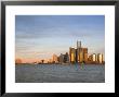 City Skyline Along Detroit River, Detroit, Michigan, Usa by Walter Bibikow Limited Edition Print