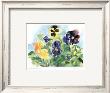 Blue Sky Pansies by Lynn Donoghue Limited Edition Print