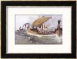 Viking Raiding Fleet Racing Across The North Sea by Albert Sebille Limited Edition Print