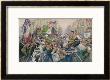 Jubilant Peace Celebrations In Piccadilly Circus London After The End Of World War One by Franz Lesshaft Limited Edition Print