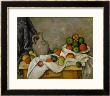 Curtain, Jug And Bowl Of Fruit, 1893-1894 by Paul Cezanne Limited Edition Print