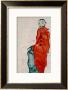 Self Portait As A Prisoner Ich Liebe Gegensaetze (I Love Antitheses) by Egon Schiele Limited Edition Print