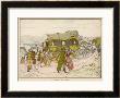 La Diligence, Passengers Of A French Stage Coach Walk Up A Hill To Spare The Horses by Eugene Courboin Limited Edition Print