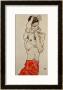 Standing Male Nude With Red Loincloth, 1914 by Egon Schiele Limited Edition Print