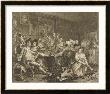 Tavern Scene Illustration To The Rakes Progress by William Hogarth Limited Edition Pricing Art Print