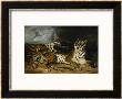 A Young Tiger Playing With Its Mother, 1830 by Eugene Delacroix Limited Edition Print
