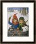 Two Children And Their Dog In A Sleigh by H.W. Petherick Limited Edition Print