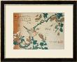 A Paddy Bird Perched On A Flowering Magnolia Branch From The Series Small Flowers by Katsushika Hokusai Limited Edition Print
