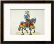 A Knight On His Way To A Tournament, Plate From A History Of Development And Customs Of Chivalry by Friedrich Martin Von Reibisch Limited Edition Print