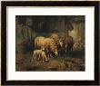 Sheep In A Barn by Jean-Baptiste-Camille Corot Limited Edition Pricing Art Print