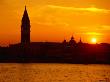 Basilica Di San Marco's Bell Tower In Piazza San Marco At Sunset by Robin Chapman Limited Edition Pricing Art Print