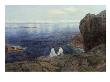 Quiet Summer Evening On The Norwegian Coast (Oil On Canvas) by Nils Hansteen Limited Edition Print