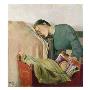 Mother And Child (Oil On Canvas) by Christian Krohg Limited Edition Print