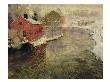 Factories By The Akers River (Kristiania/ Oslo), 1890 (Oil On Canvas) by Fritz Thaulow Limited Edition Print