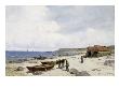 Fishermen On The Beach (Oil On Canvas) by Nikolai Martin Ulfsten Limited Edition Print
