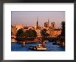 Seine River, Ile De La Cite, Notre Dame Cathedral In Background, Paris, Ile-De-France, France by John Elk Iii Limited Edition Print