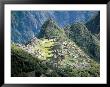 Looking Down Onto The Inca City From The Inca Trail, Machu Picchu, Unesco World Heritage Site, Peru by Christopher Rennie Limited Edition Print