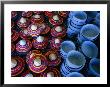 Locally Made Baskets And Ceramic Bowls For Sale In Najran Basket Souq, Najran, Asir, Saudi Arabia by Tony Wheeler Limited Edition Print