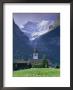 Village Church And Oberer Grindelwald Glacier, Jungfrau Region, Swiss Alps, Switzerland by Gavin Hellier Limited Edition Print