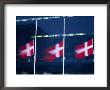 Danish Flags Flying Outside The Black Diamond Building, Copenhagen, Denmark by Martin Moos Limited Edition Pricing Art Print
