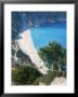 Kefalonia, View South From Cliff Tops Over White-Pebbled Beach At Myrtos by Ian West Limited Edition Print