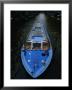 Blue Canal Tour Boat On Canal, Amsterdam, North Holland, Netherlands by Martin Moos Limited Edition Print