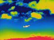 Thermal Imagery Of An Airplane In Flight by Tyrone Turner Limited Edition Print